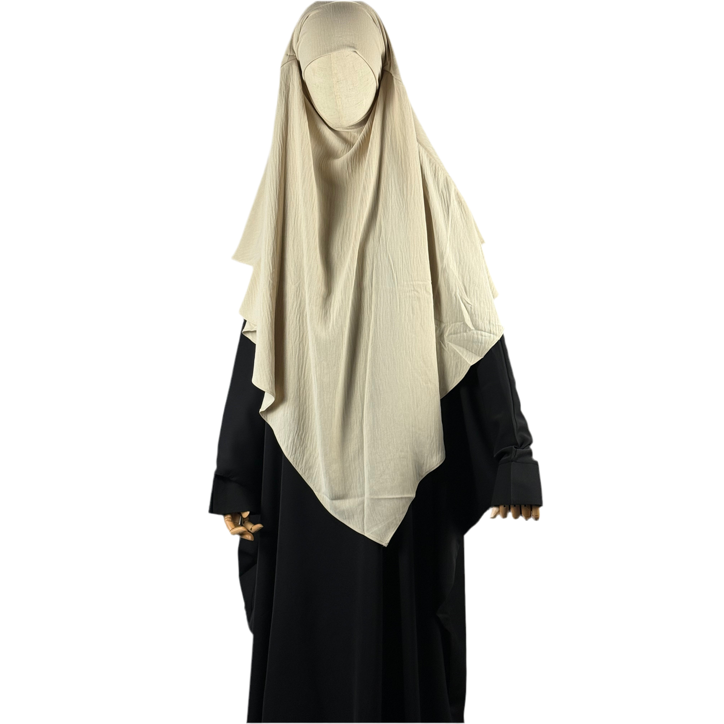 TWO LAYER KHIMAR- BEIGE