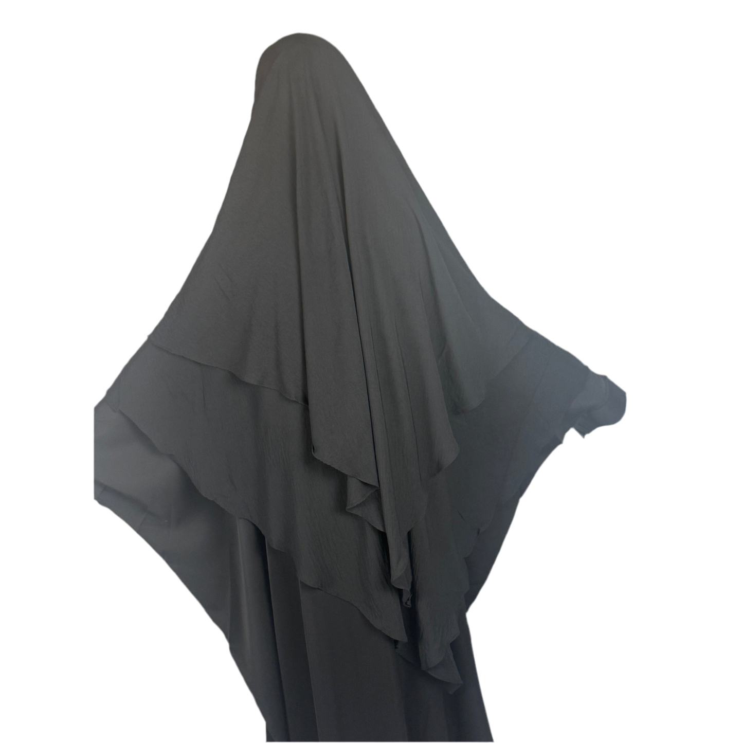 TWO LAYER KHIMAR- BLACK