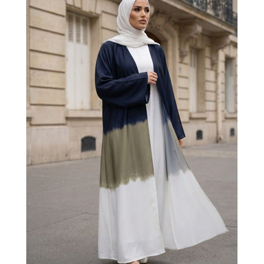 Tri-Color Abaya