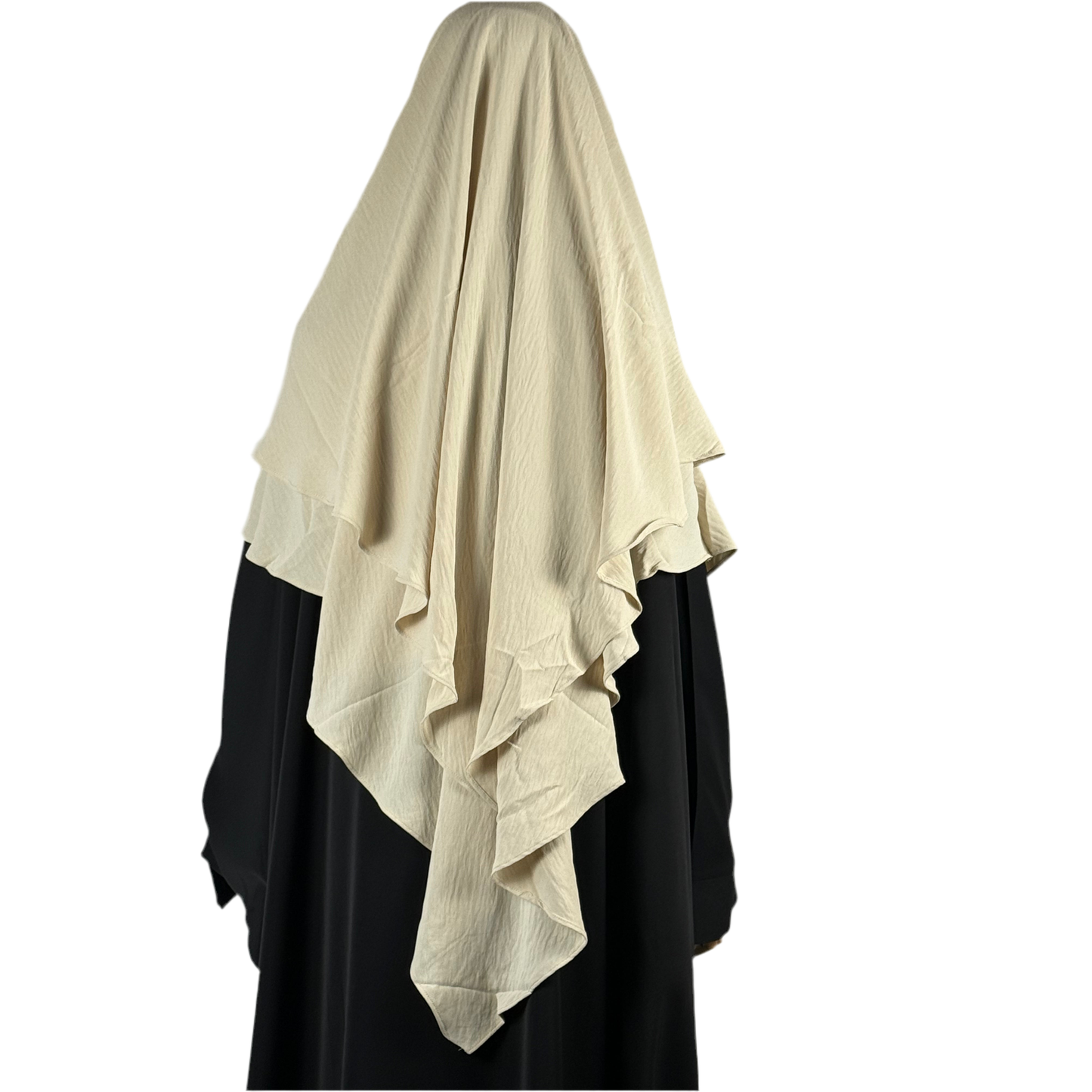 TWO LAYER KHIMAR- BEIGE