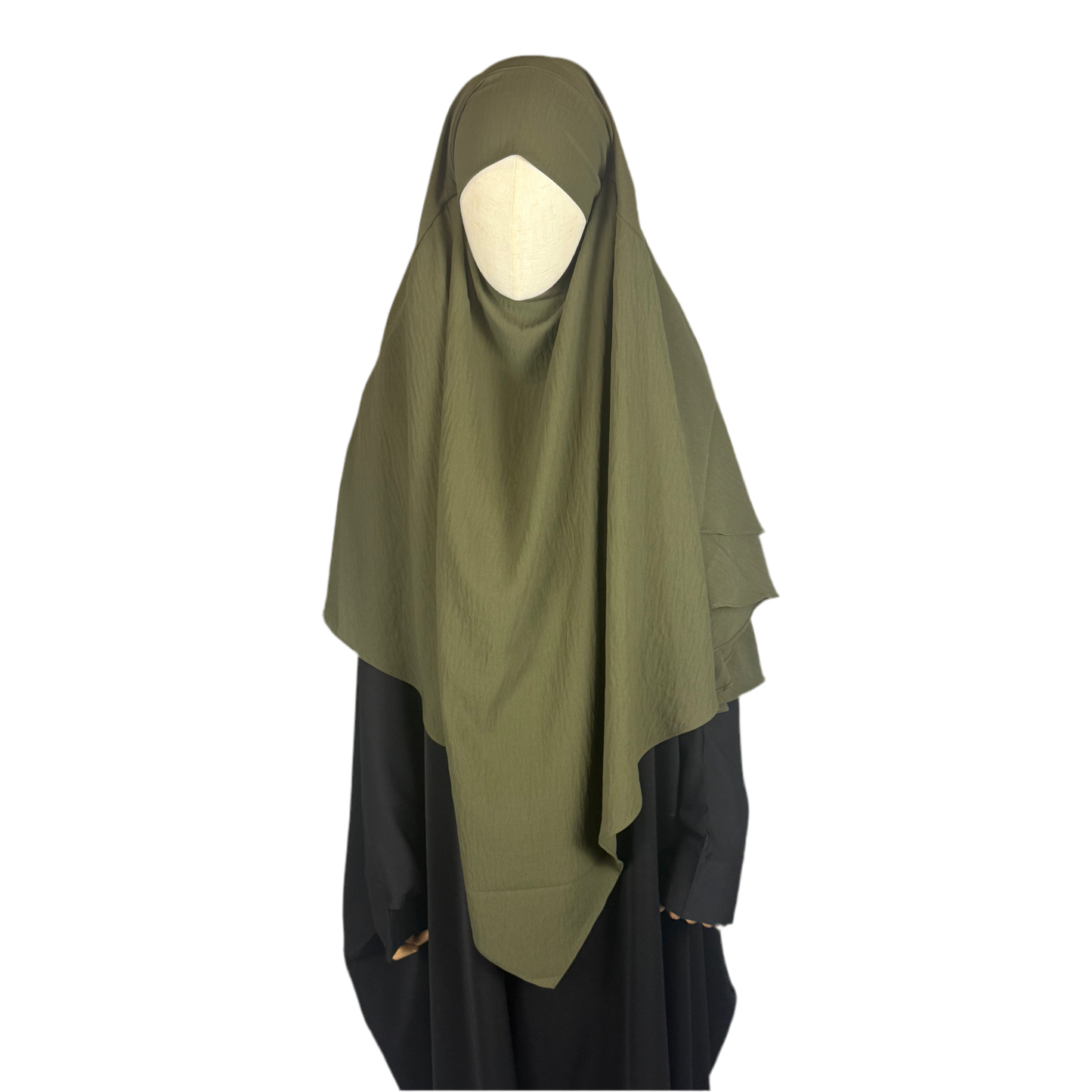 TWO LAYER KHIMAR- ARMY GREEN