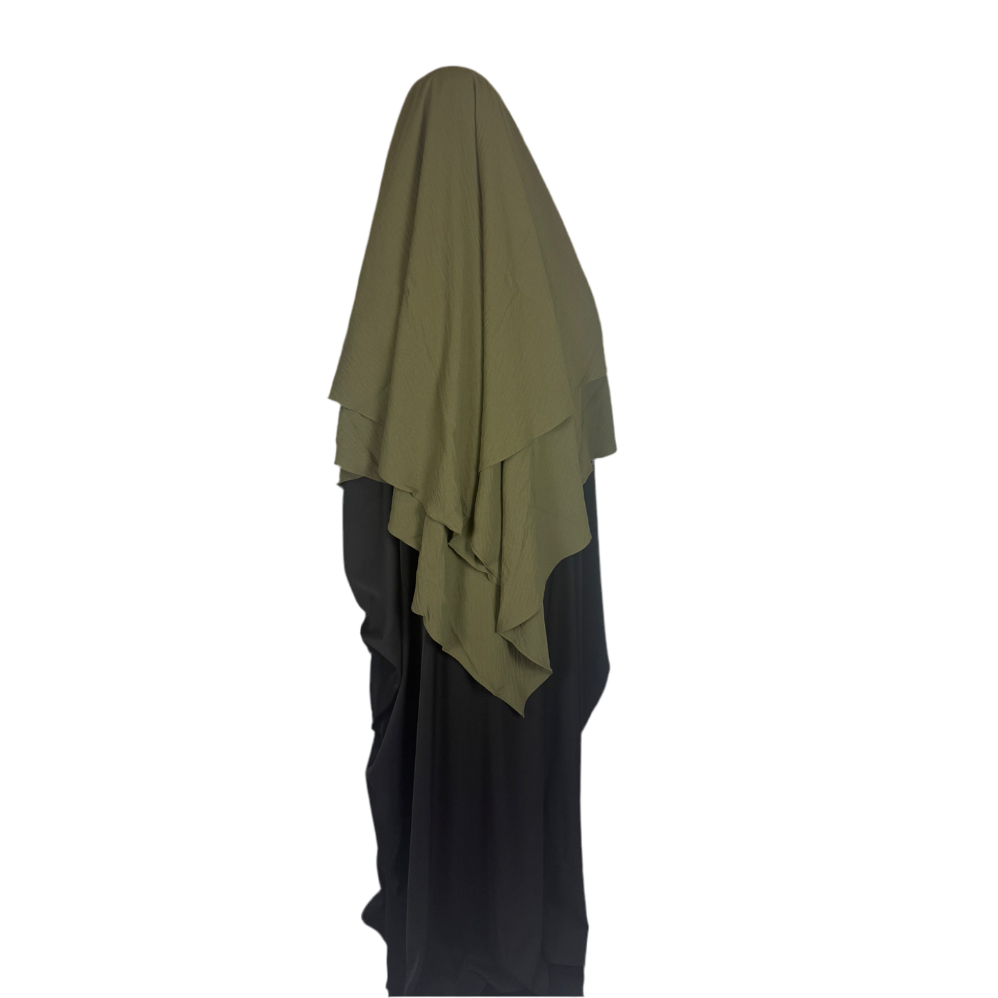 TWO LAYER KHIMAR- ARMY GREEN