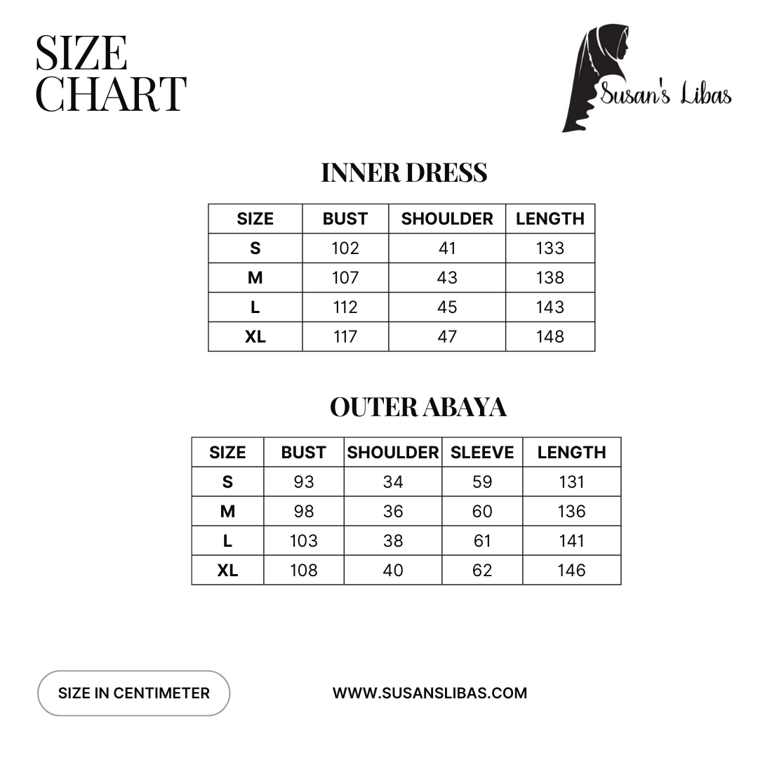 HEENA 3 PIECE SET ABAYA