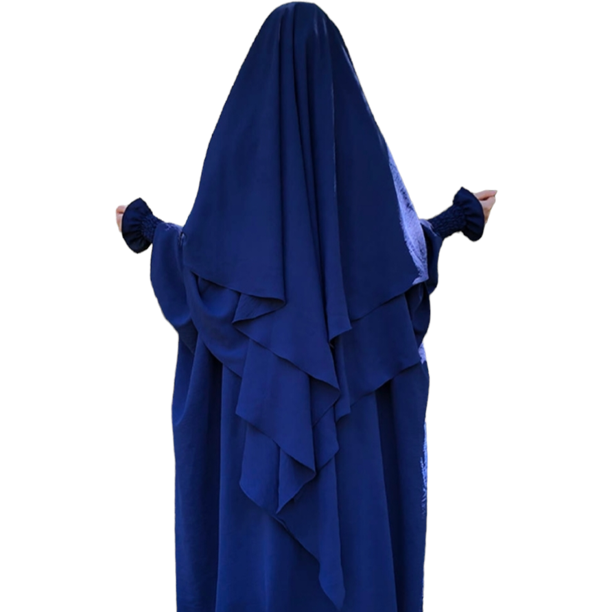 TWO LAYER KHIMAR- NAVY BLUE