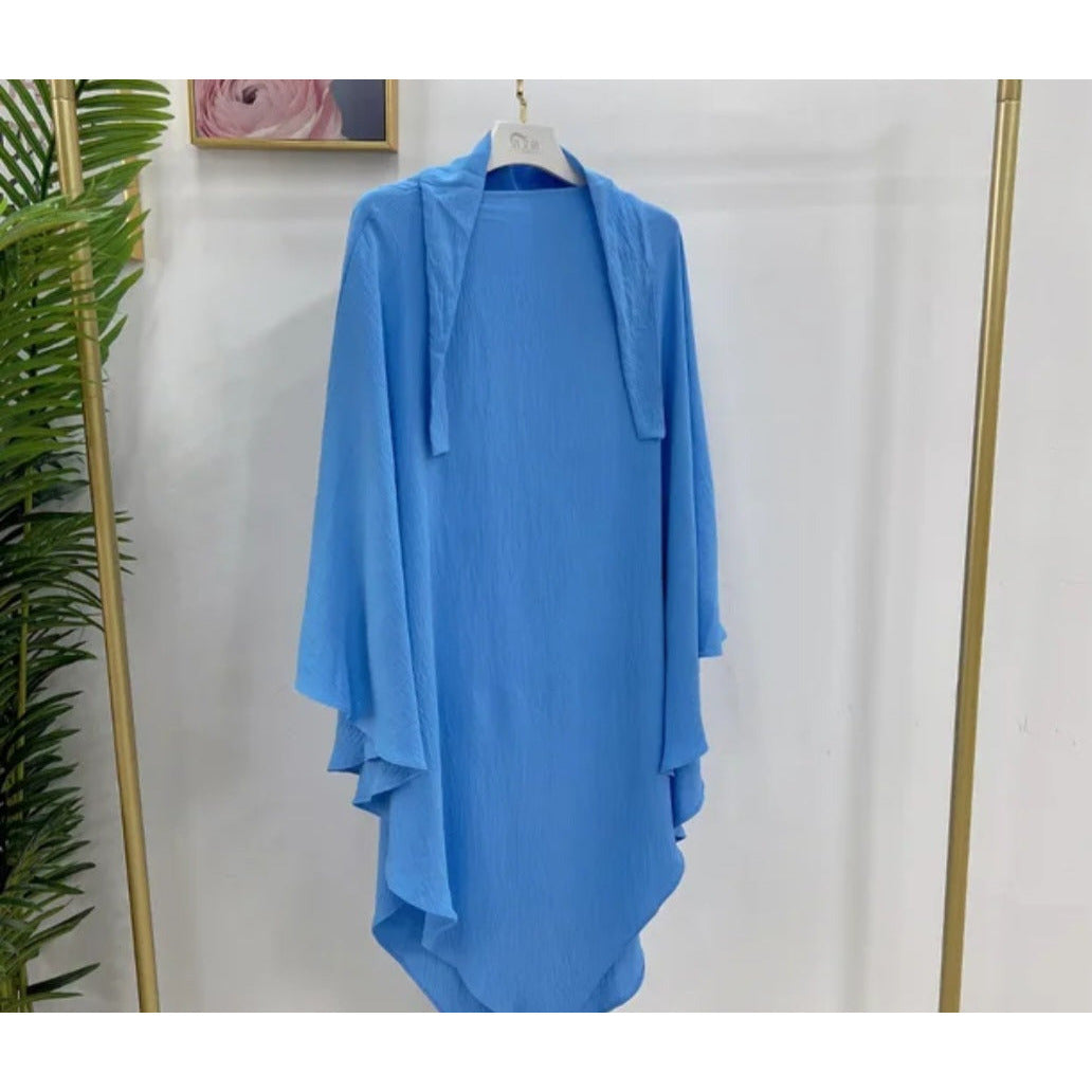 TWO LAYER KHIMAR- BLUE