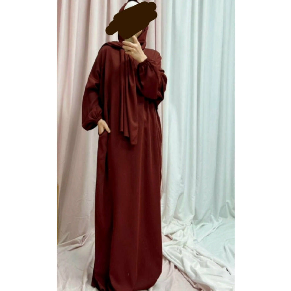 INAYA ABAYA WITH ATTACHED HIJAB (All Colors)