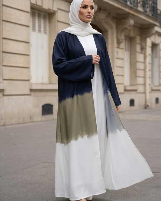Tri-Color Abaya