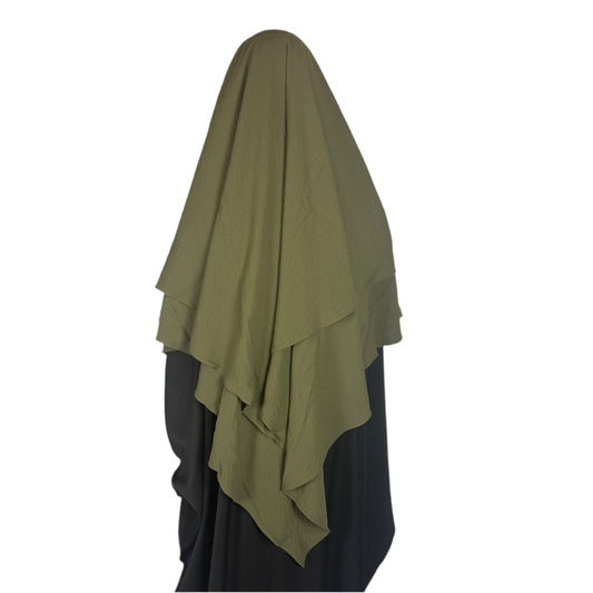TWO LAYER KHIMAR- ARMY GREEN