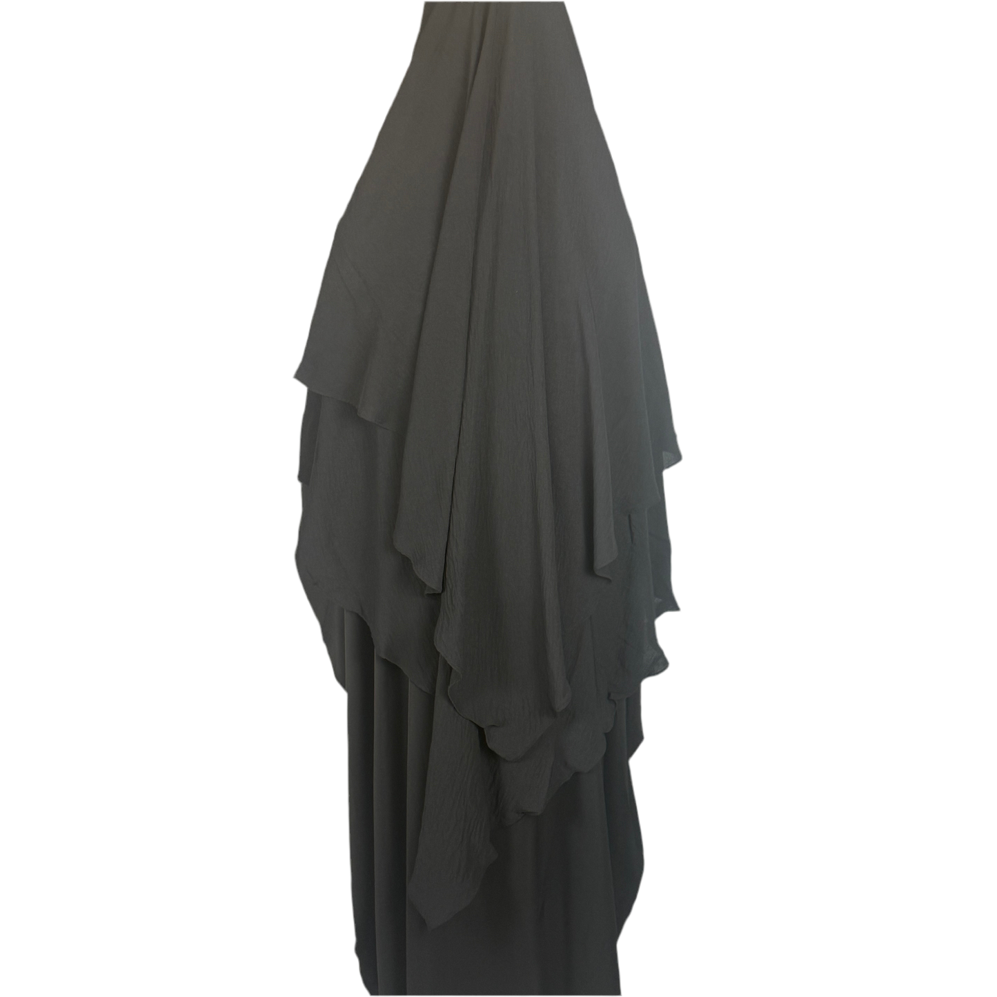 TWO LAYER KHIMAR- BLACK