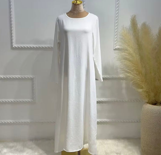 WHITE- LONG INNER DRESS