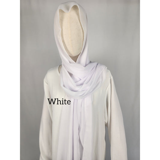 White- Chiffon Hijab