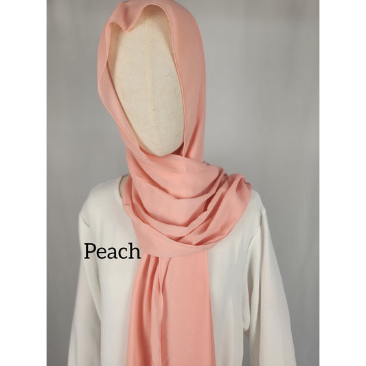 Peach- Chiffon Hijab
