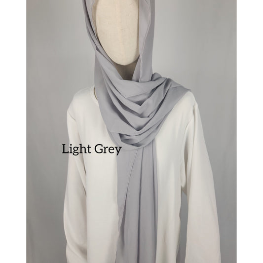 Light Grey- Chiffon Abaya