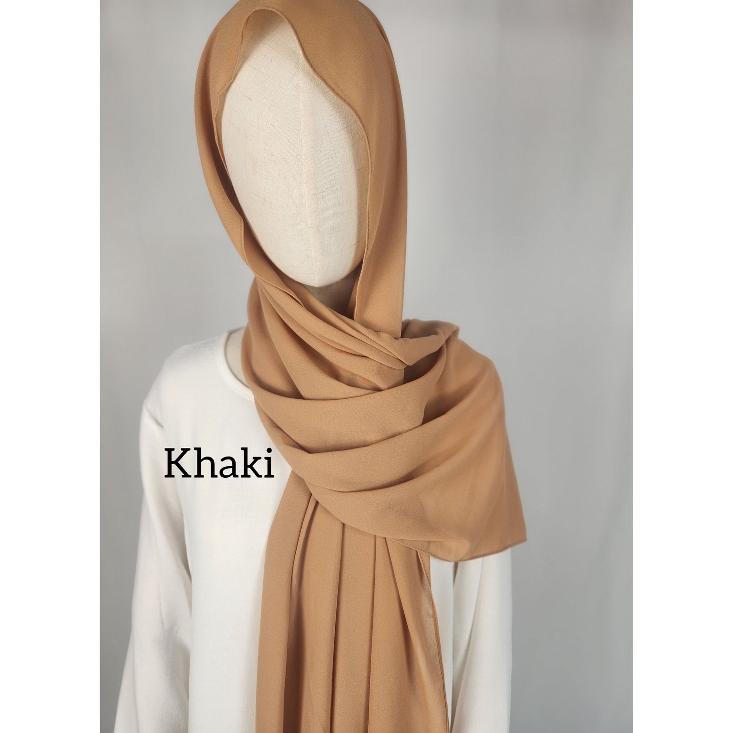 Khaki- Chiffon Hijab