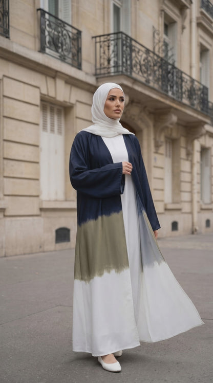 Tri-Color Abaya