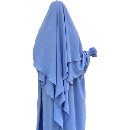 TWO LAYER KHIMAR- BLUE